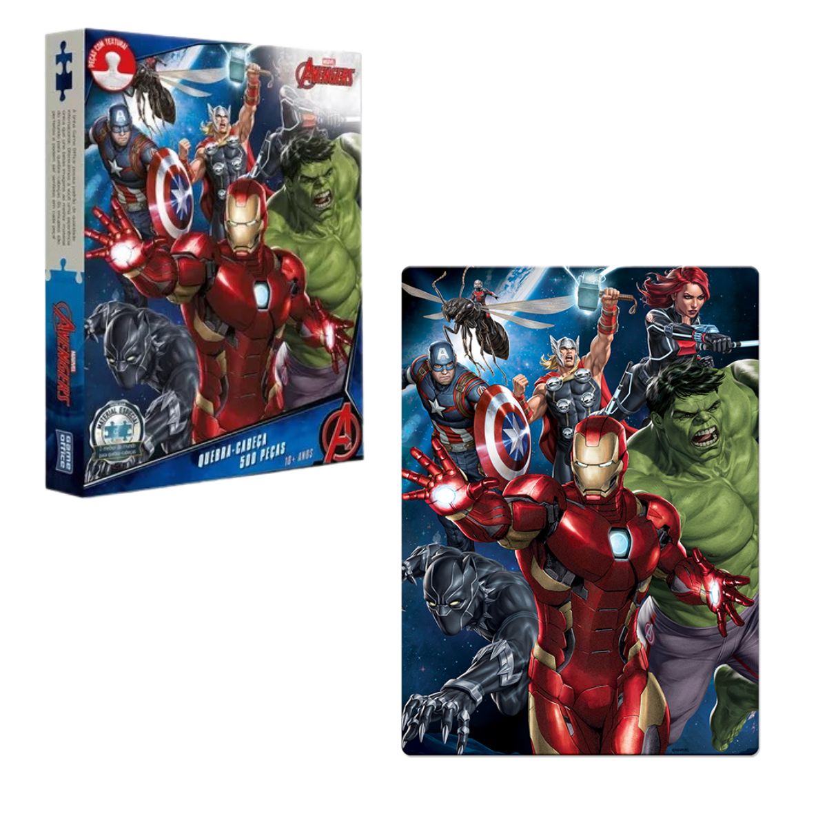 Quebra Cabeça Vingadores Avengers 500 Peças - Toyster Quebra Cabeça Vingadores Avengers 500 Peças - Toyster